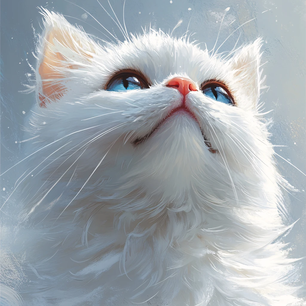 写实猫毛茸茸宠物插画