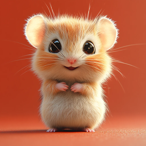 小仓鼠耳朵特写