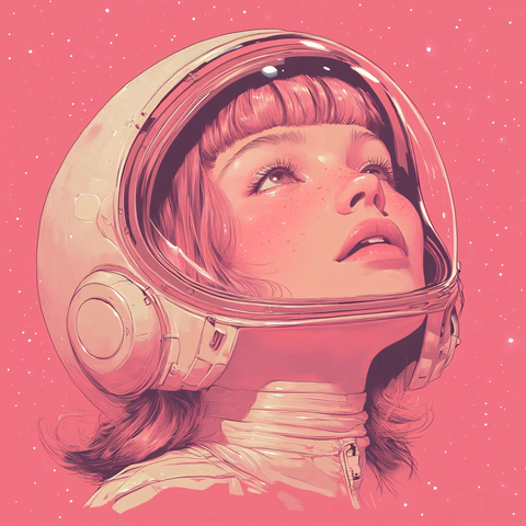 宇宙女孩插画