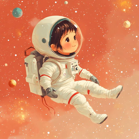 小宇航员插画