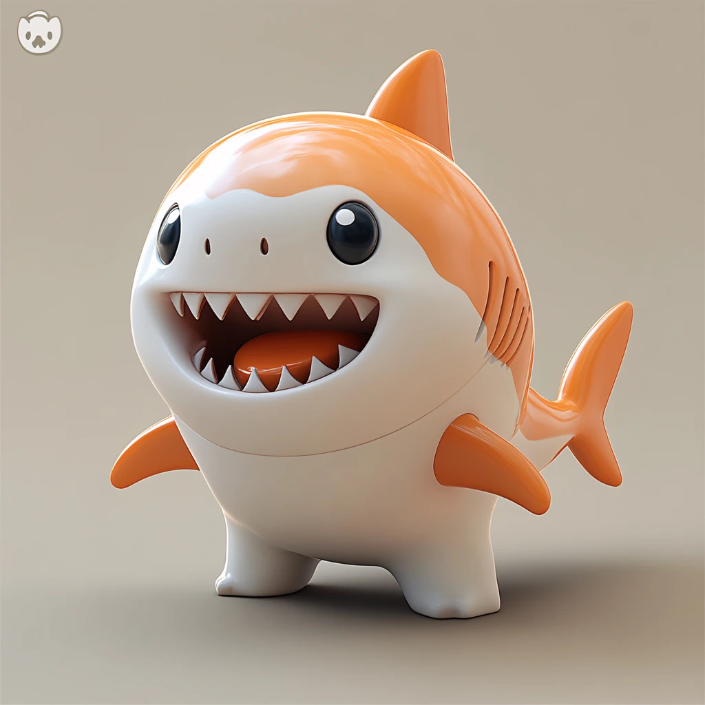 鲨鱼拟人卡通形象