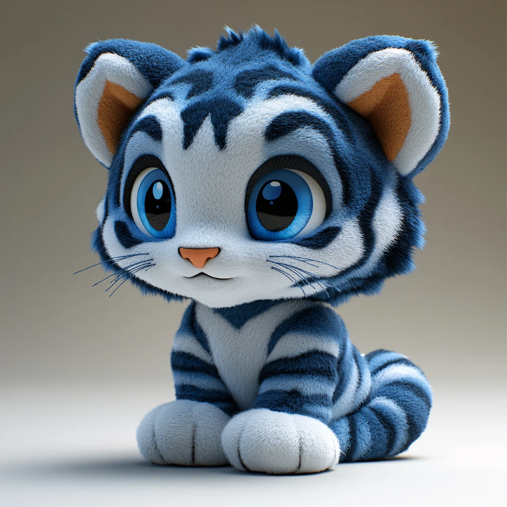 白虎潮玩动画模型