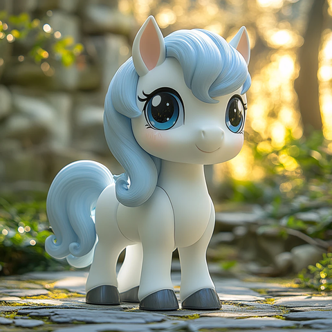 白色彩虹动物模型