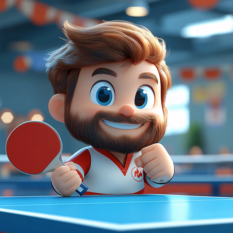乒乓球卡通人物