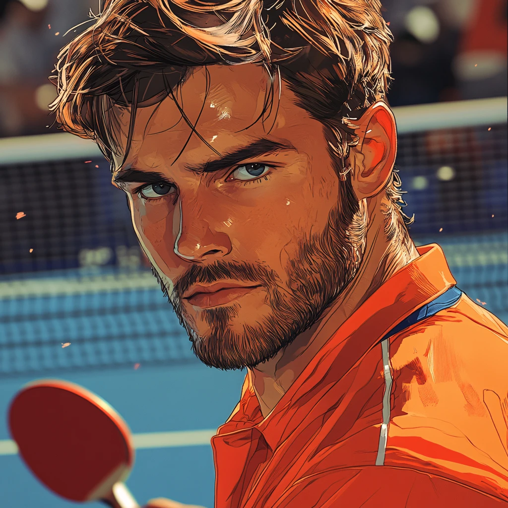 个人原创插画运动员