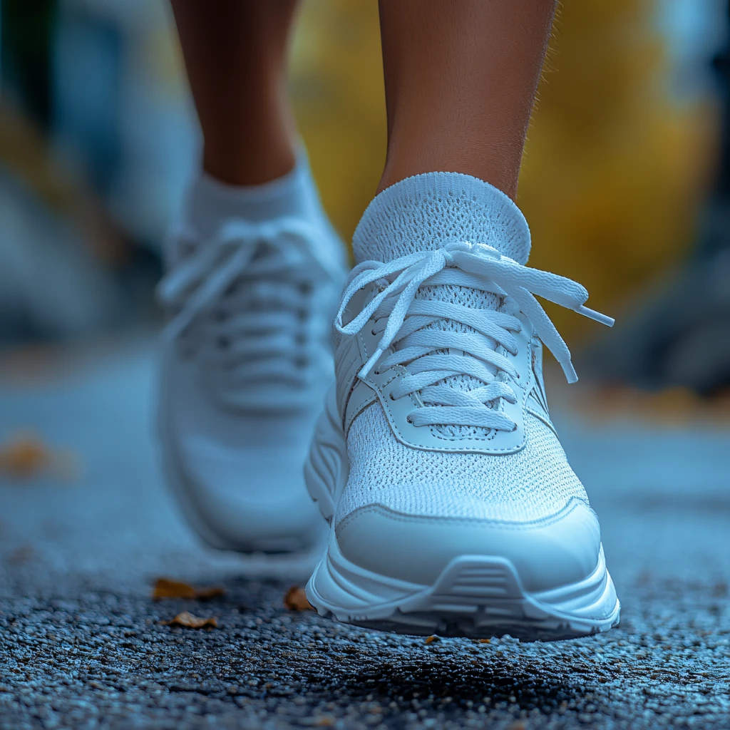 白色运动训练鞋