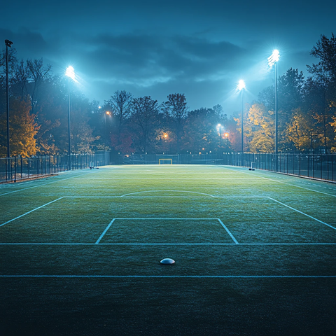 夜晚网球场