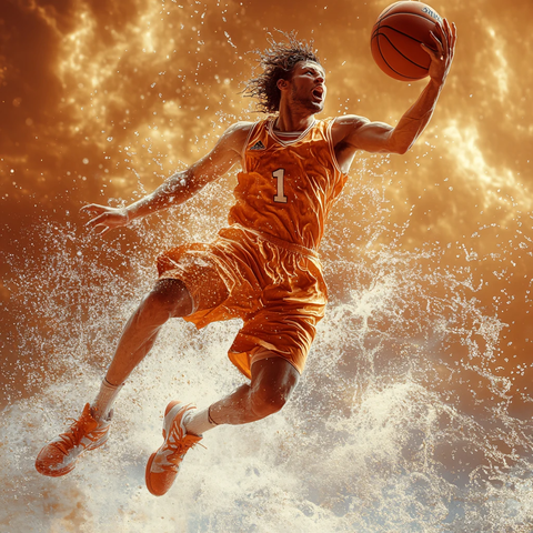 灌篮动作篮球竞技比赛