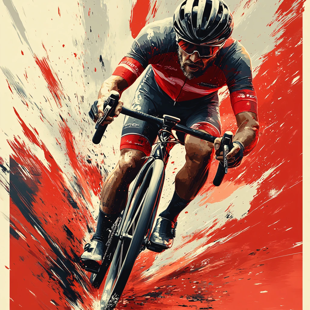 运动自行车海报