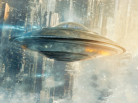 未来都市太空飞船