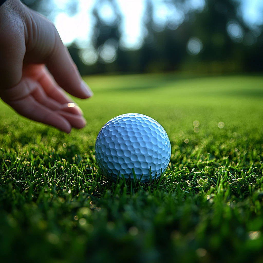 前景聚焦高尔夫球