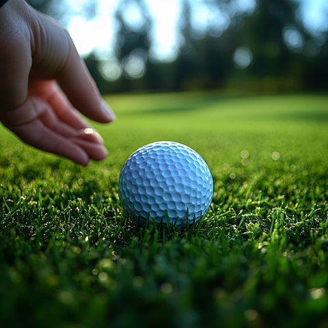 前景聚焦高尔夫球