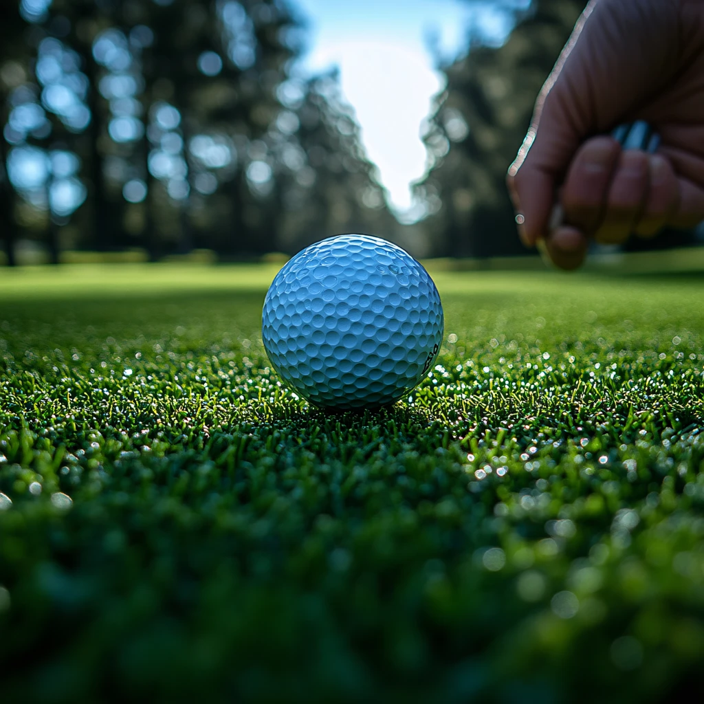 前景聚焦高尔夫球