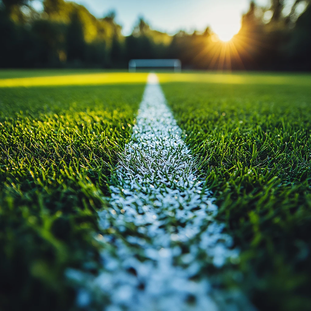 阳光下的足球场