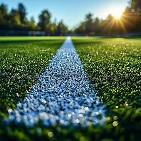 阳光下的足球场