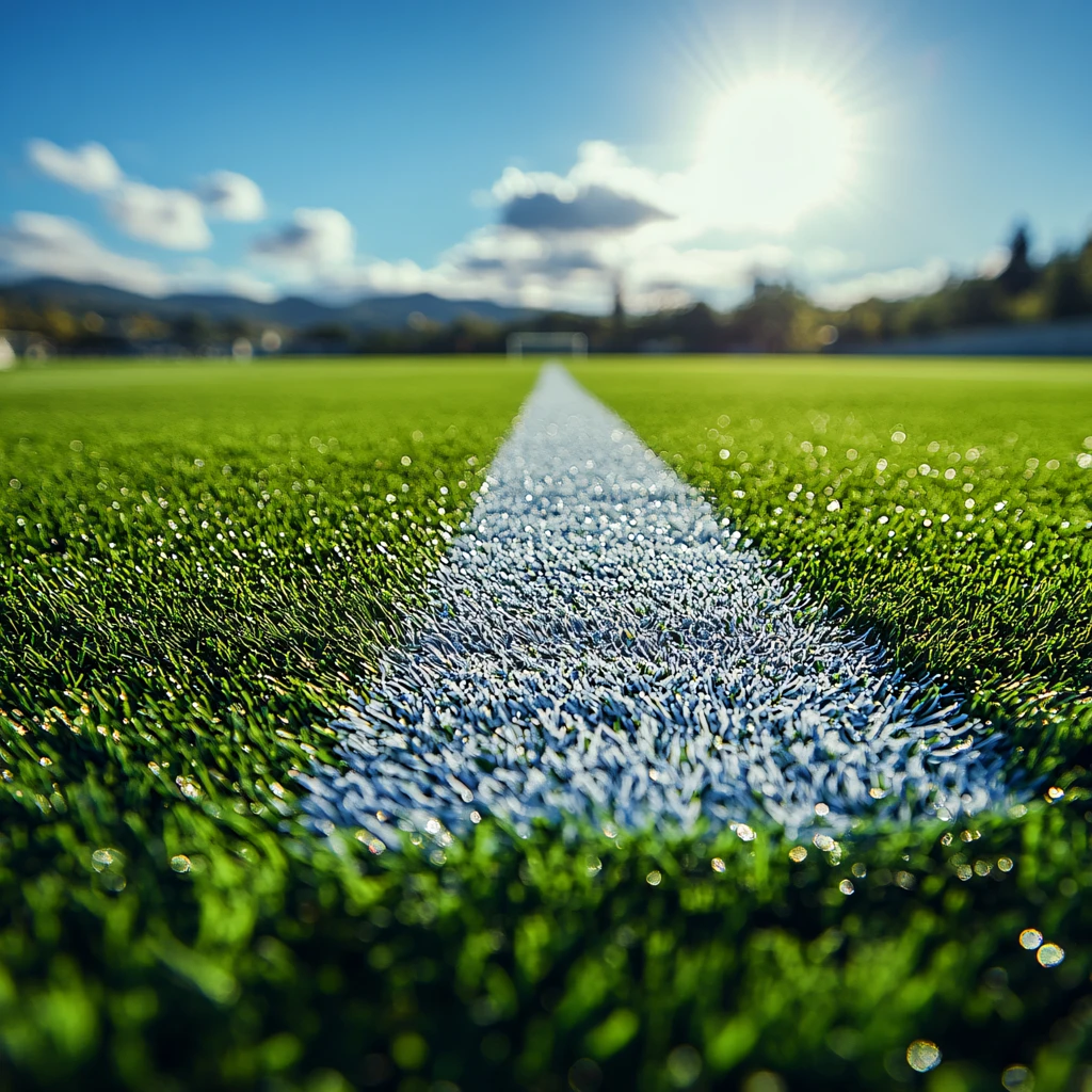 阳光下的足球场