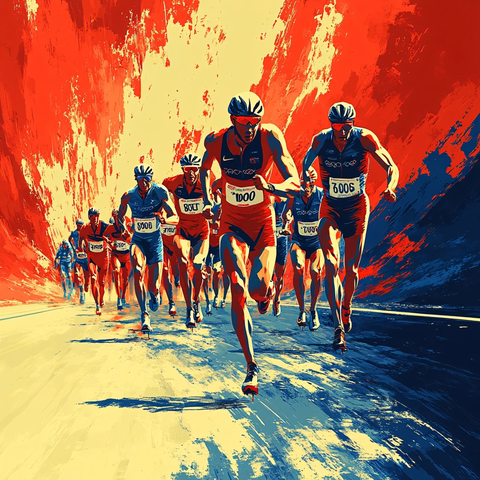 跑步运动比赛背景