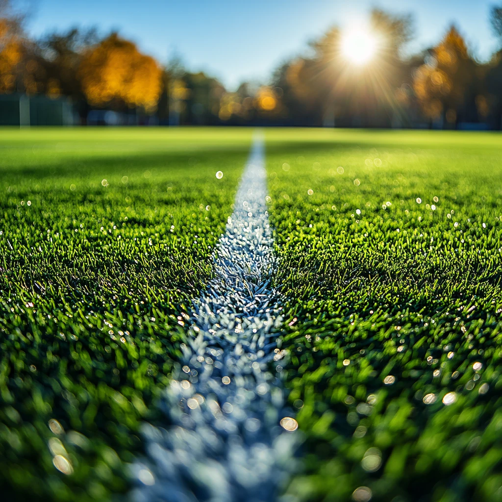 阳光下的绿茵场