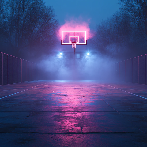 晚上的篮球场