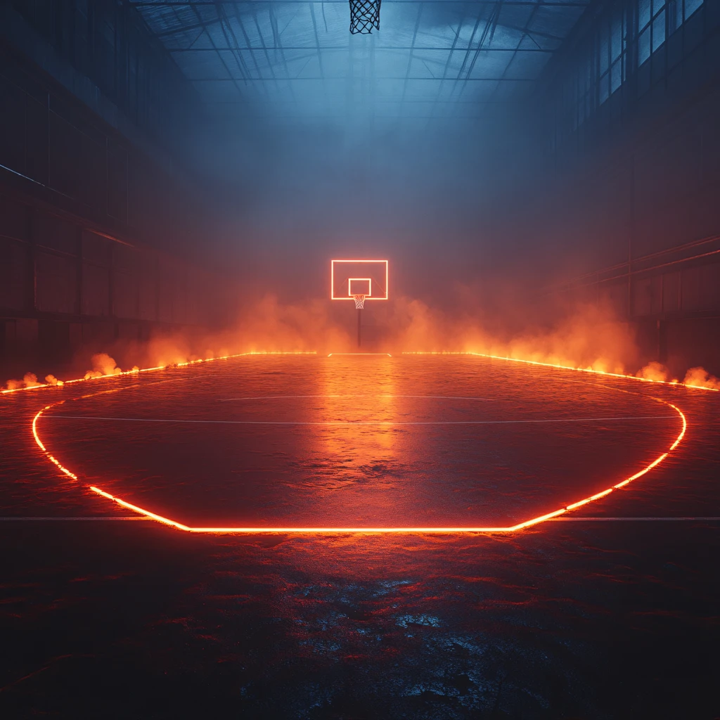 灯光篮球场