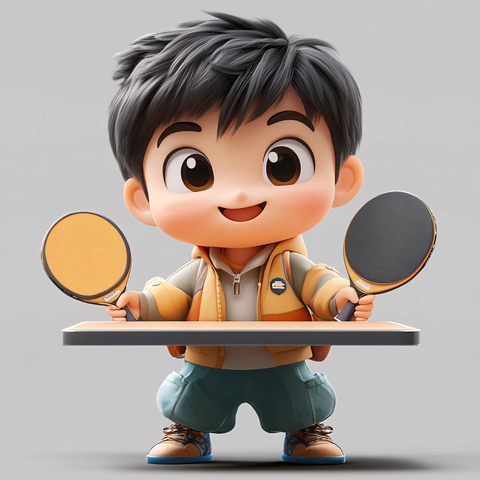 乒乓球卡通人物