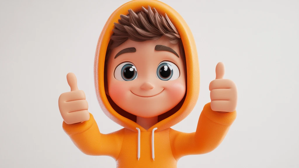 小核桃博士竖大拇指