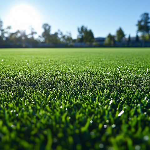阳光下的绿茵场