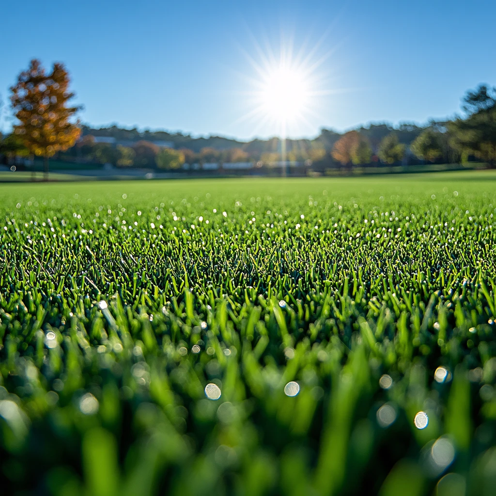 阳光下的绿茵场
