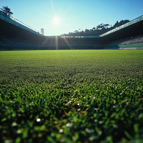 阳光下的绿茵场