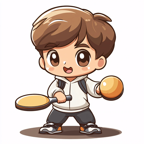 卡通乒乓球人物