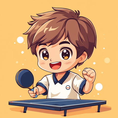 卡通乒乓球人物