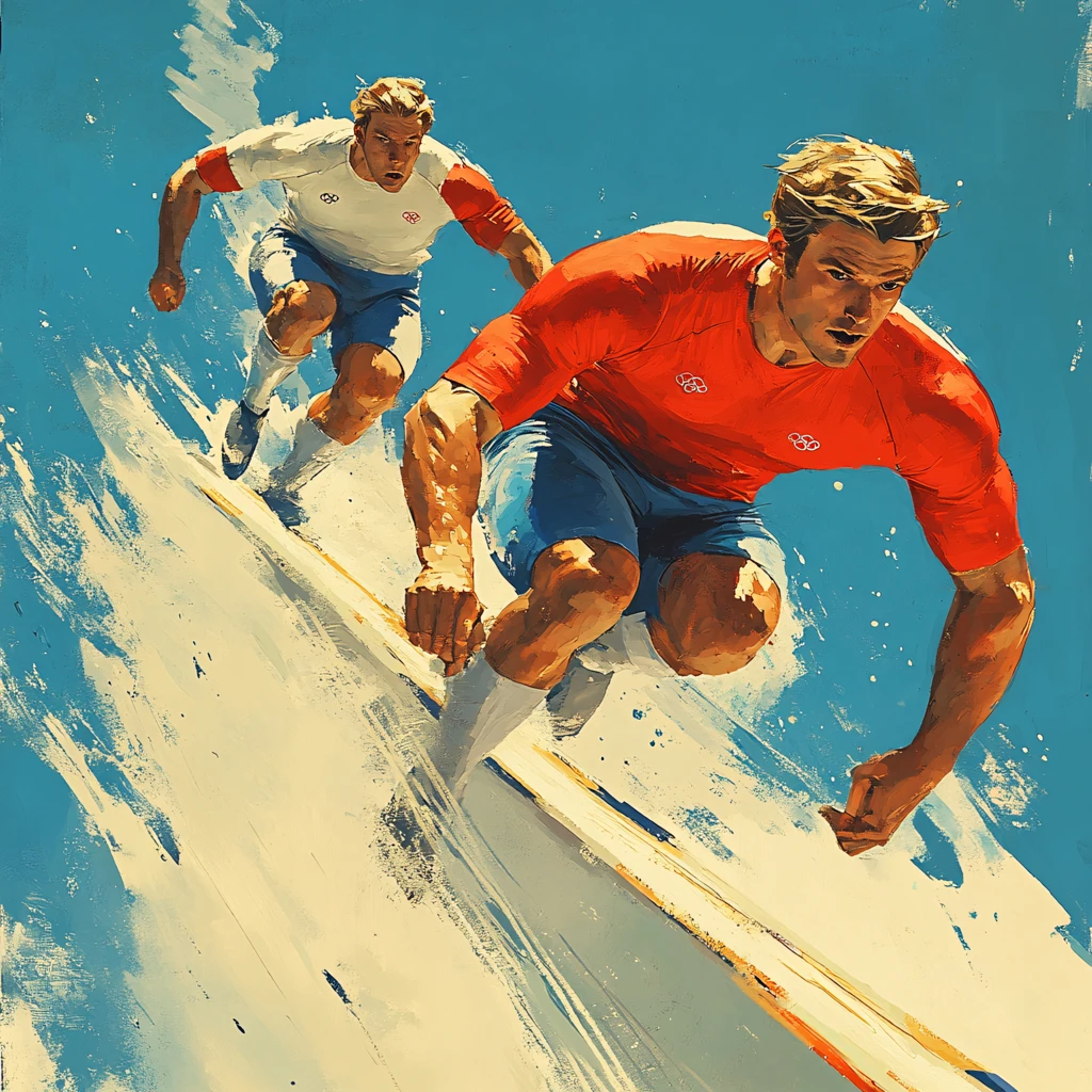 原创插画运动员