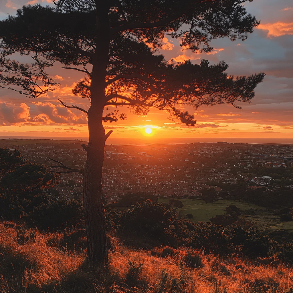 日落黄昏旅行傍晚霞光