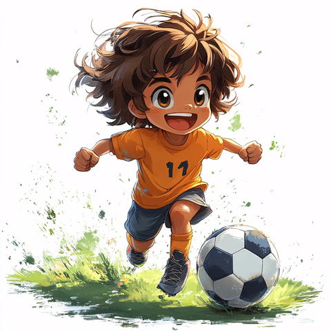 版足球男孩