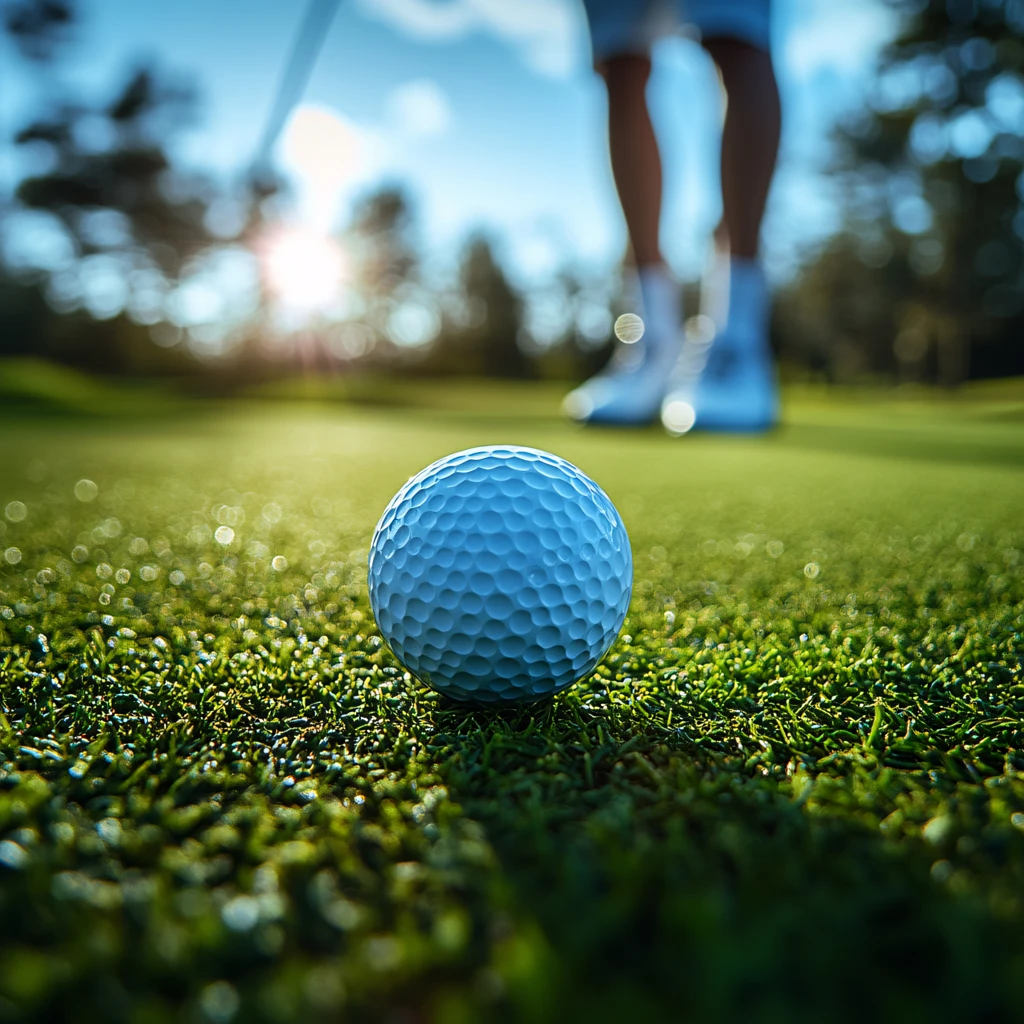 前景聚焦高尔夫球