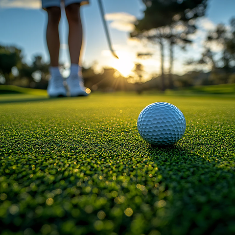 前景聚焦高尔夫球