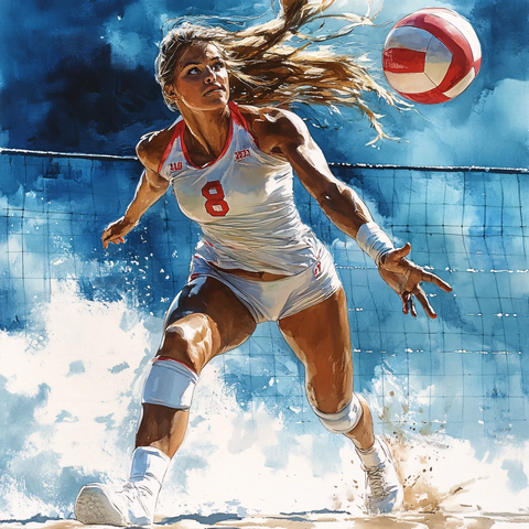 女排比赛排球广告