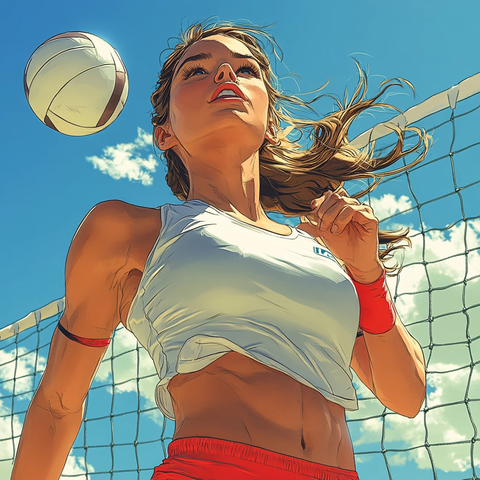 排球插画