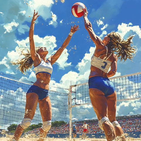 女排比赛排球广告