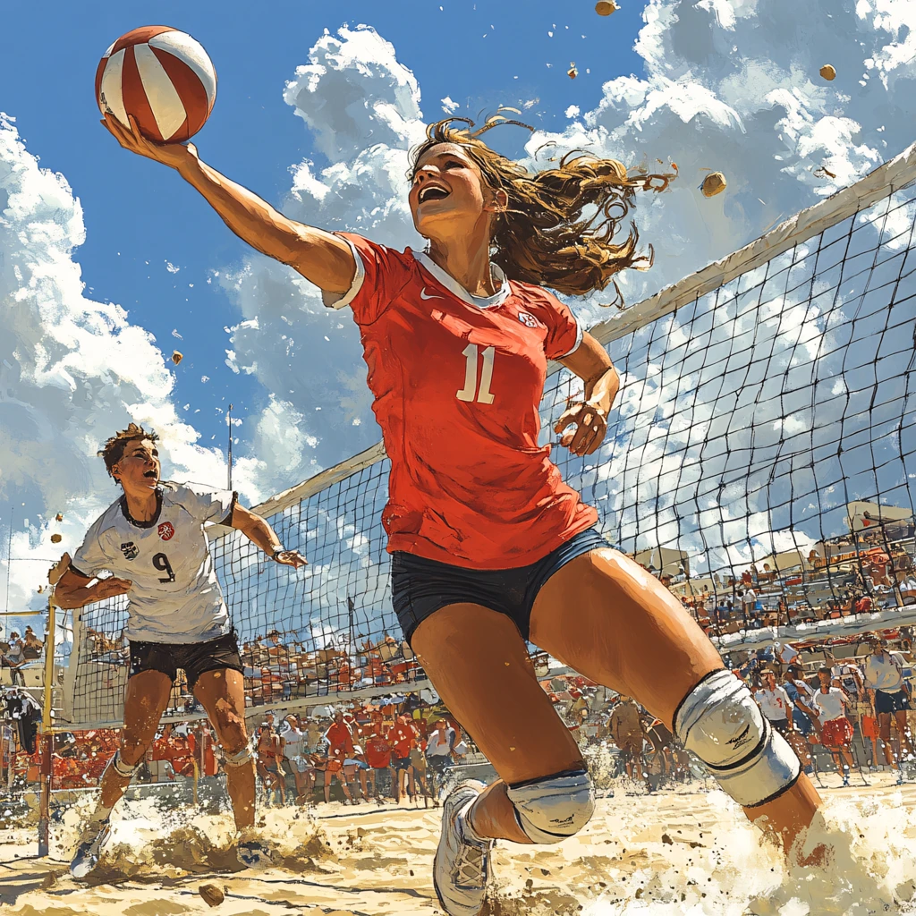 女排比赛排球广告