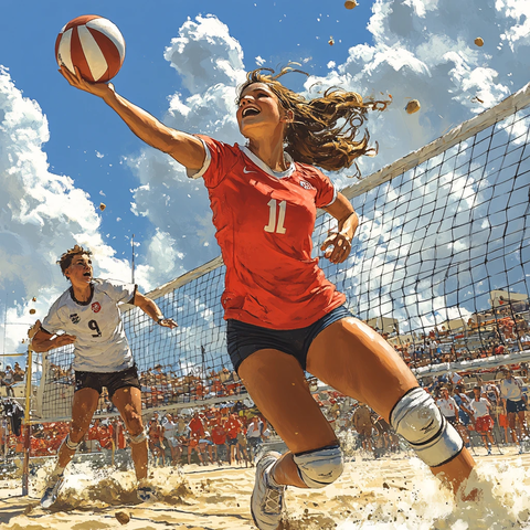 女排比赛排球广告