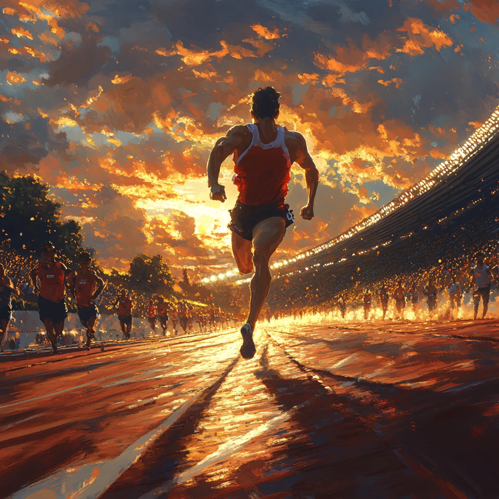 体育奔跑赛跑运动会