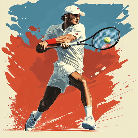 网球运动插画