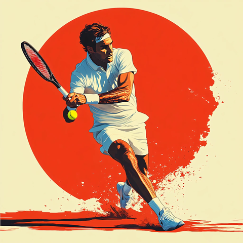 网球运动插画