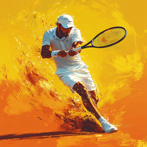 网球运动插画