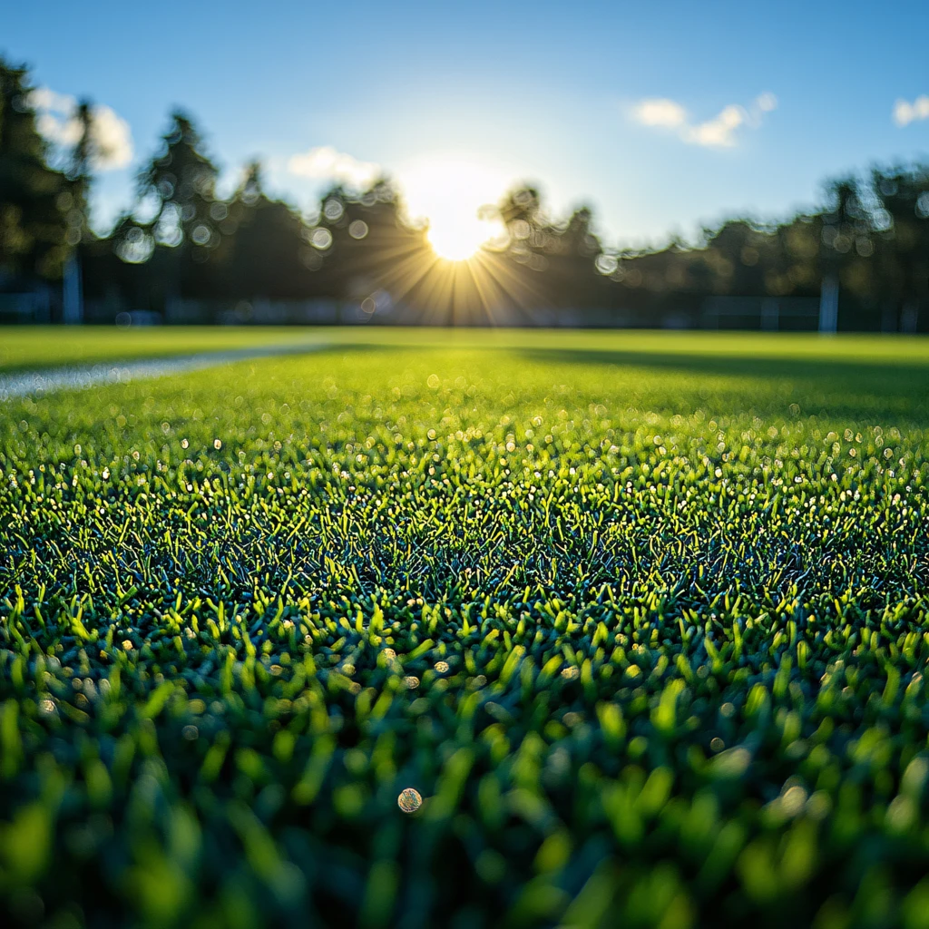 阳光下的绿茵场