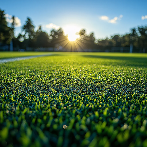 阳光下的绿茵场