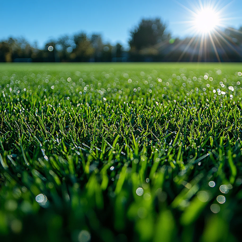 阳光下的绿茵场