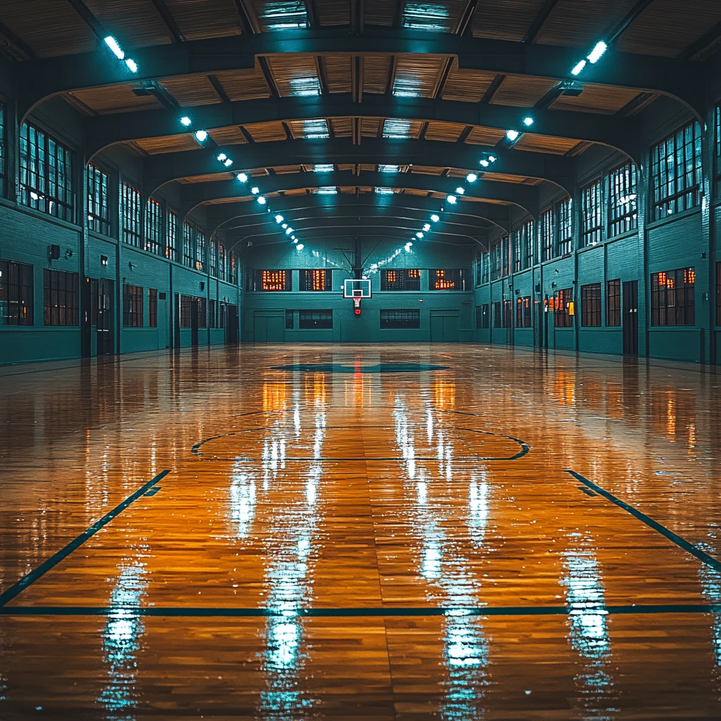 学校室内篮球场