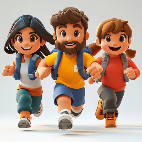 男孩女孩人物模型